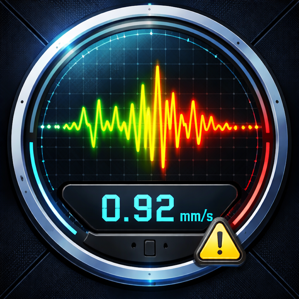 Vibration Detector Sensor App Icon - Accelerometer and RMS Vibration Meter